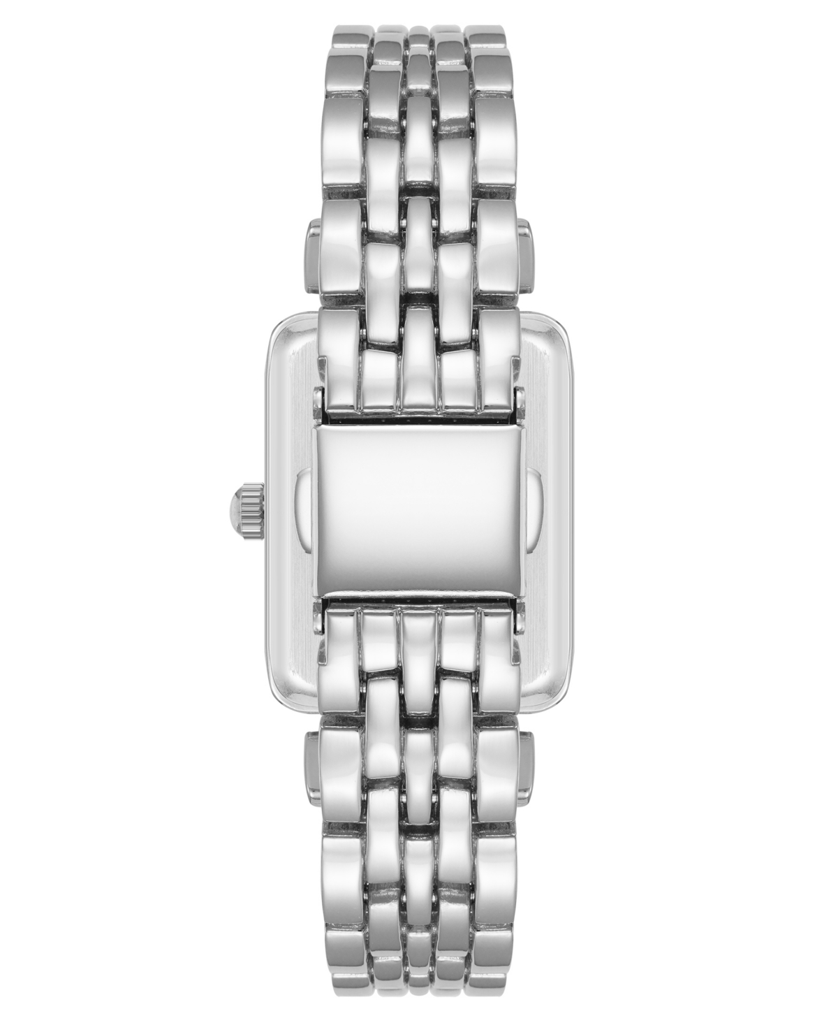 Anne Klein Women's Quartz Rectangular Roman Numeral Silver-tone Metal Alloy Watch, 23mm In Silver-tone