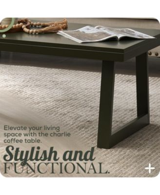 Charlie Rectangular Coffee Table, Center Table, Cocktail Tea Table for Living Room