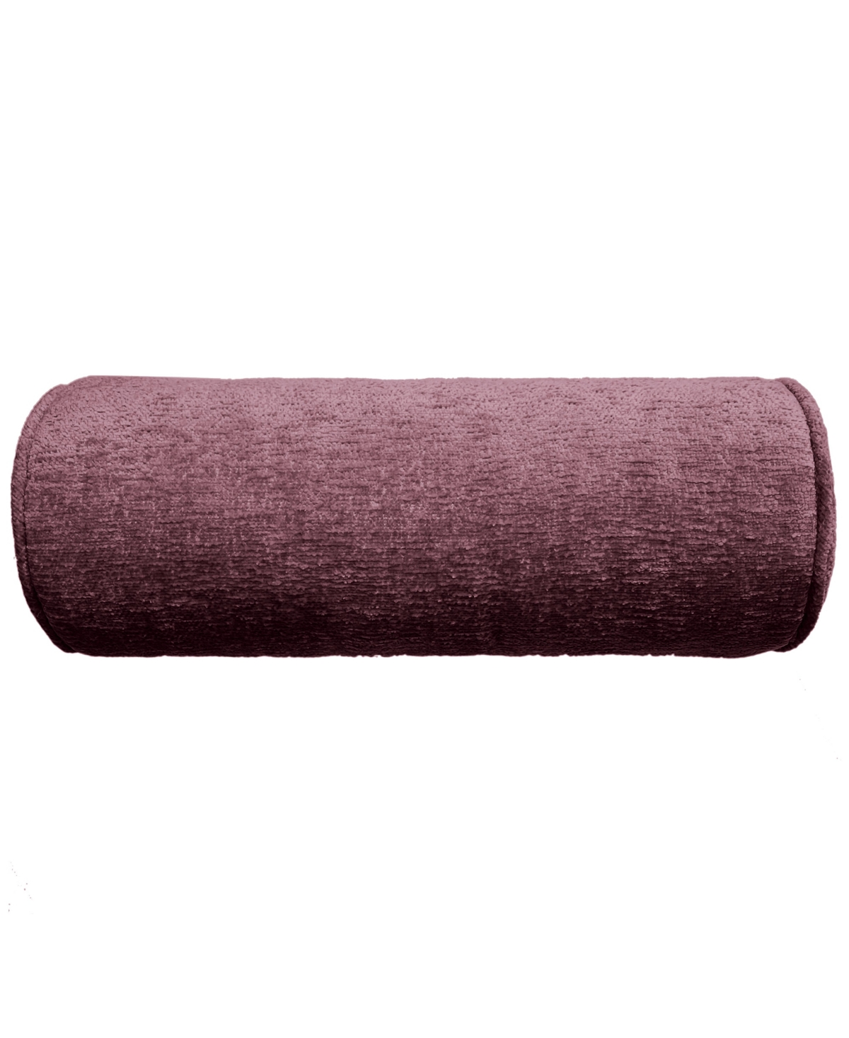Ediehome Delmonico Chenille Lumbar Neck Roll Decorative Pillow, 7"x18" In Purple