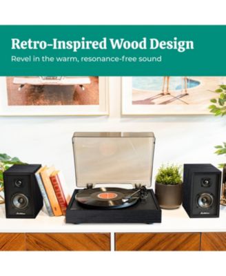 Berkeley 2.0 Stereo Powered Bookshelf Speakers with Built-in Amplifier, 3" Drivers, Bluetooth 5, RCA/Aux