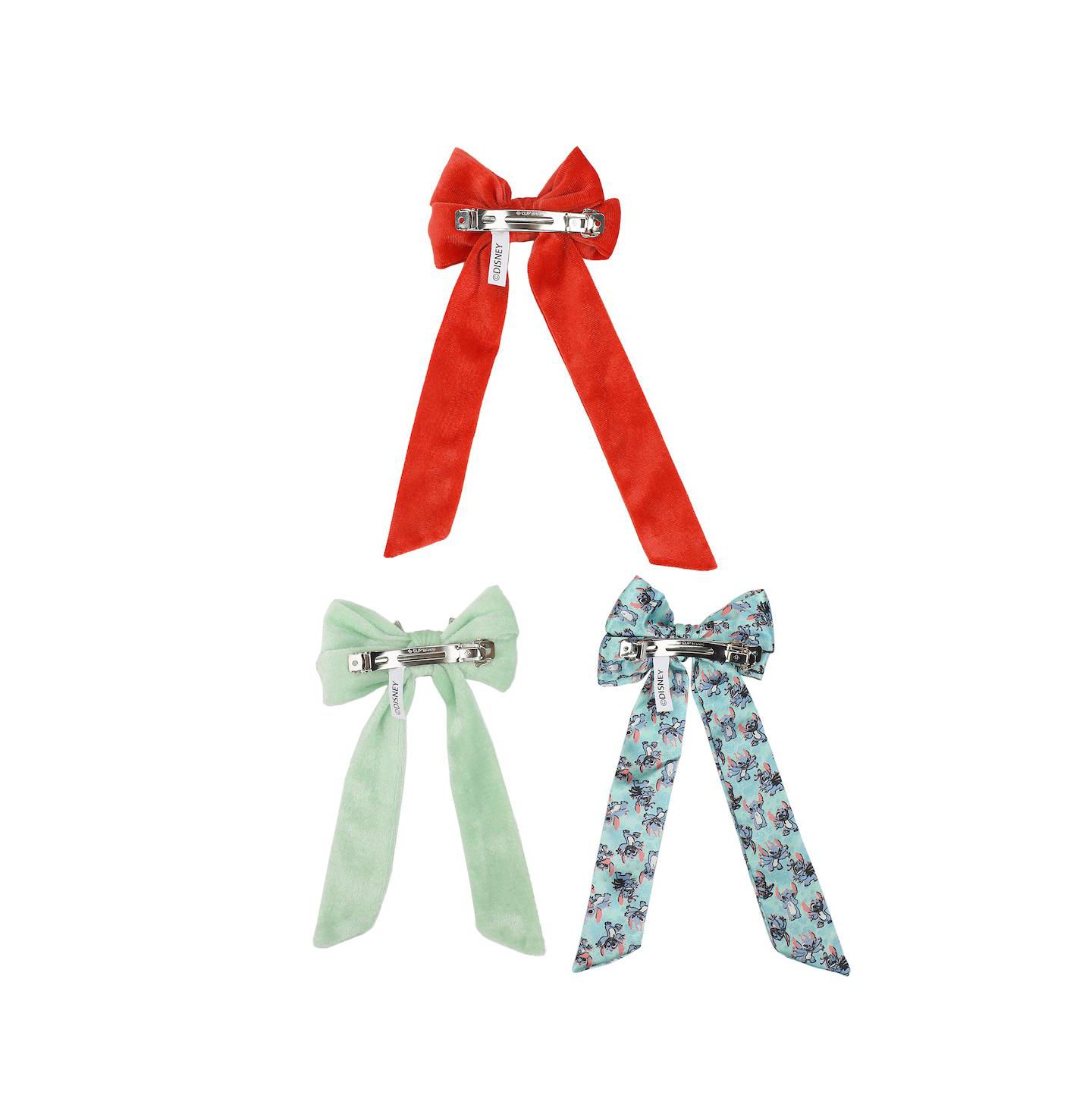 Детские аксессуары для волос Hello Kitty Disney Stitch and Angel 3-Piece Bow Clips Set, цвет: Dsc 3-Piece Angel — фото 8