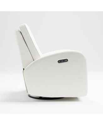 Santa Monica Power Recliner Swivel Glider (Ivory Basketweave)