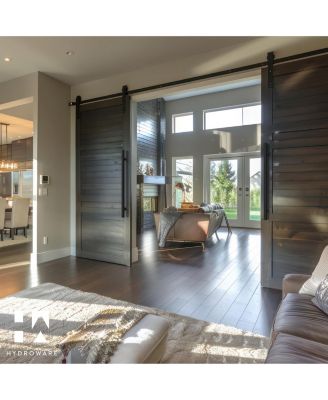 Round Series Door Handle  -  Black  -  36-Inches