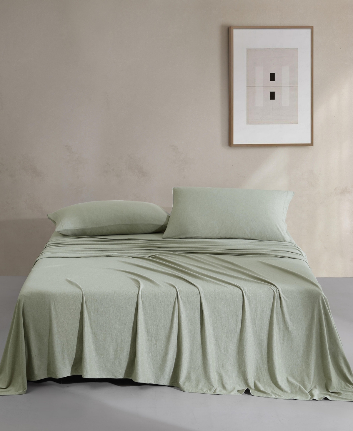 Calvin Klein Modern Cotton Melange Tencel Jersey 3-pc. Sheet Set, Twin In Green