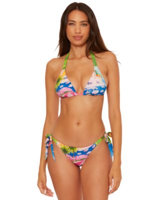 Womens Positano Reversible Triangle Bikini Top Positano Reversible Side Tie Bikini Bottoms