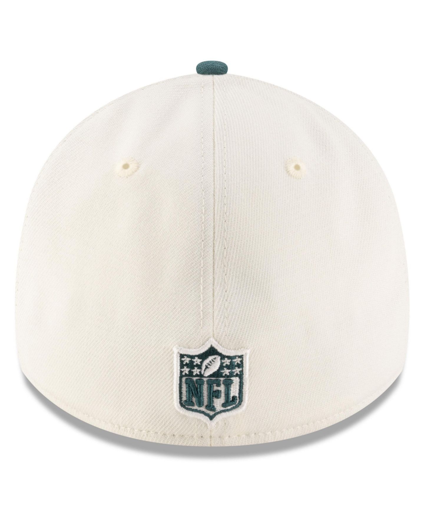 Мужская кепка New Era Cream/Green Philadelphia Eagles 2025 NFL Draft 39THIRTY Flex Hat — фото 3