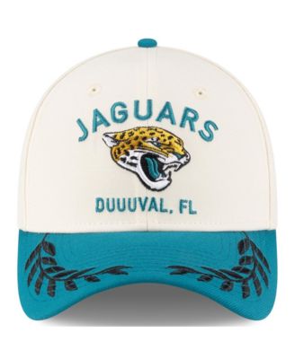 Men's Cream/Teal Jacksonville Jaguars 2025 NFL Draft 39THIRTY Flex Hat