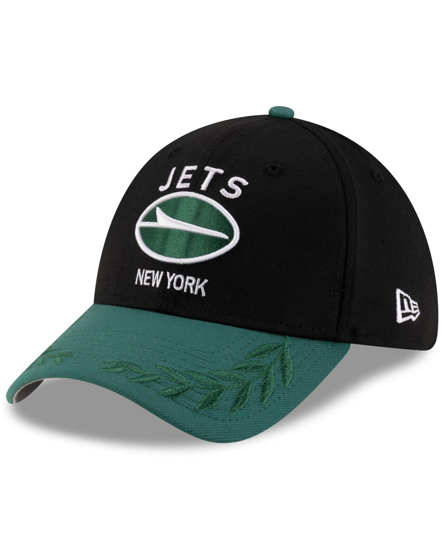 Men's Black/Green New York Jets 2025 NFL Draft 39THIRTY Flex Hat