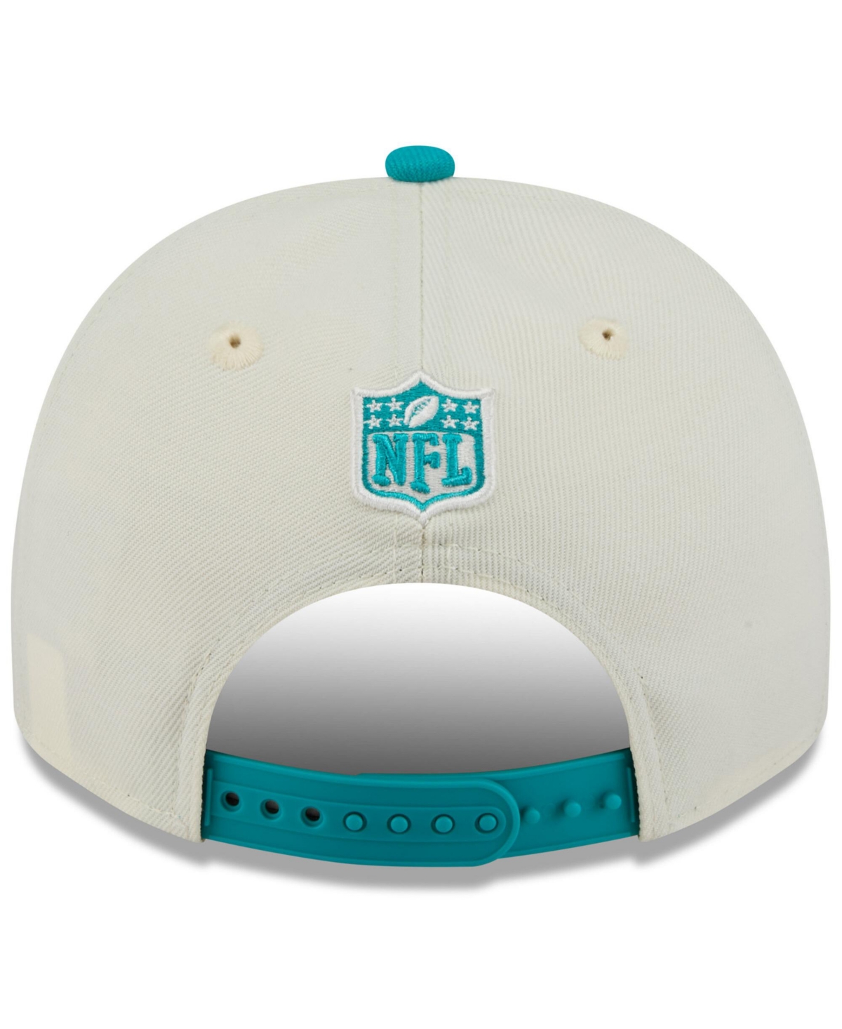 New Era Men's Cream/aqua Miami Dolphins 2025 Nfl Draft A-frame 9fifty Snapback Hat In Cream,aqua