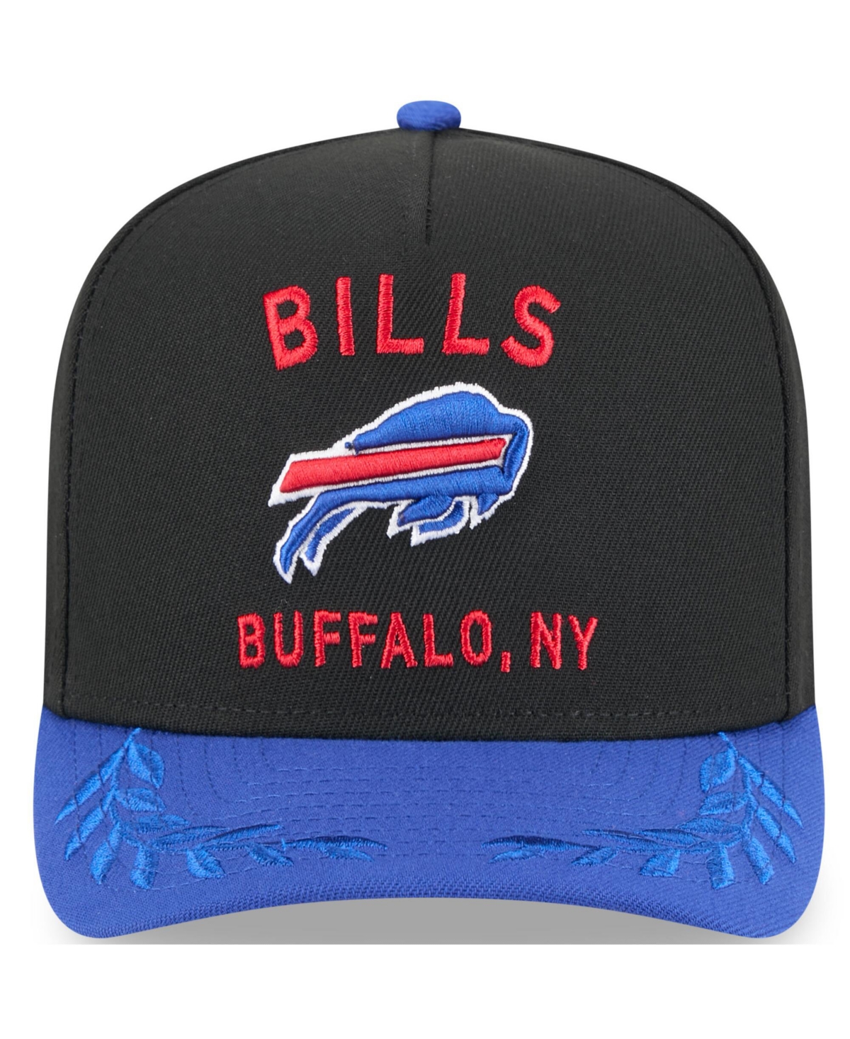 New Era Men's Black/royal Buffalo Bills 2025 Nfl Draft A-frame 9fifty Snapback Hat In Black,royal