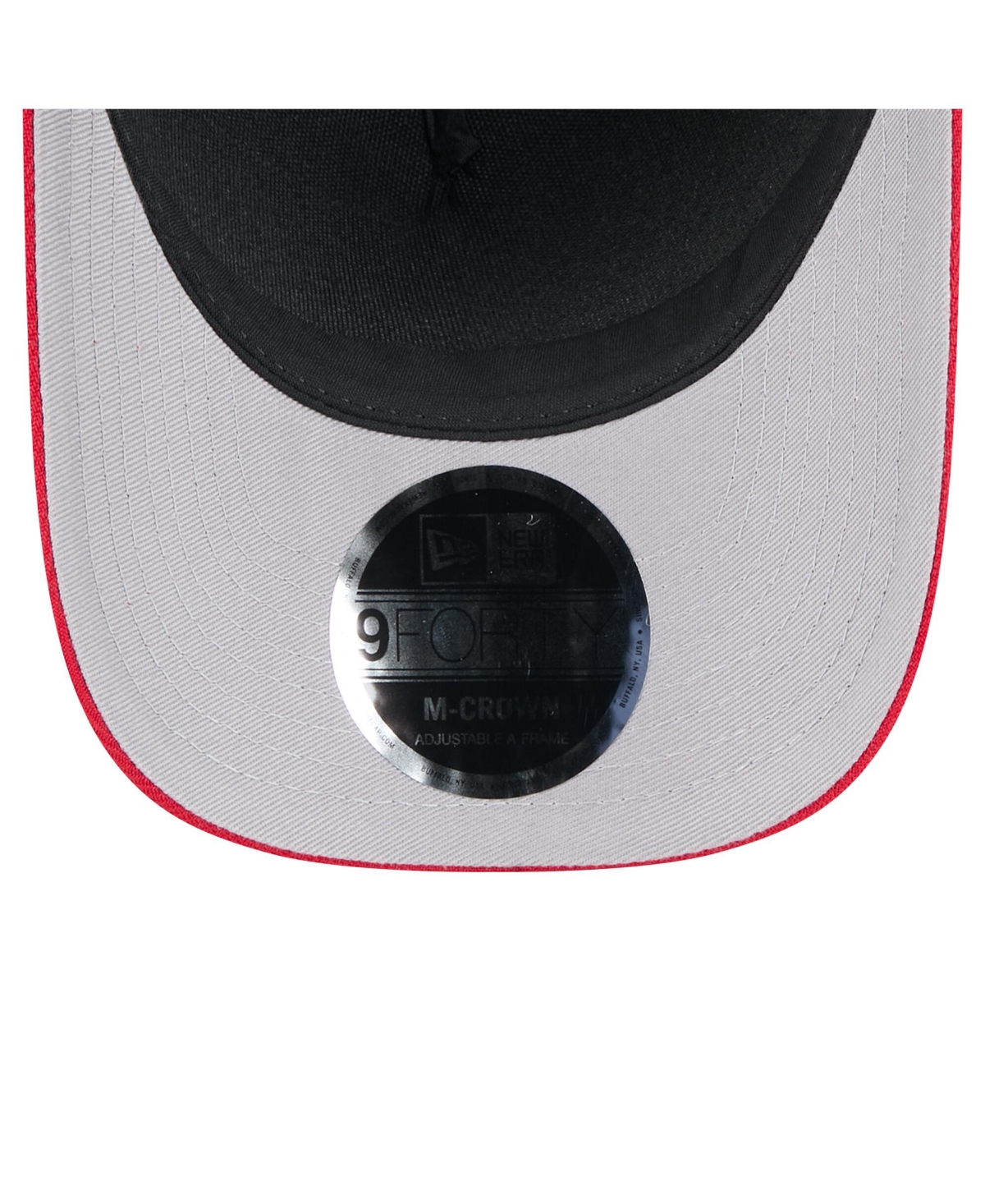 Shop New Era Men's Black/red Atlanta Falcons 2025 Nfl Draft 9forty A-frame M-crown Adjustable Hat In Black,red