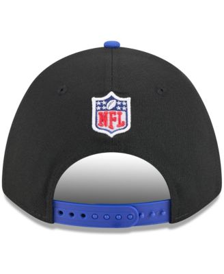 Men's Black/Royal Buffalo Bills 2025 NFL Draft 9FORTY A-Frame M-Crown Adjustable Hat