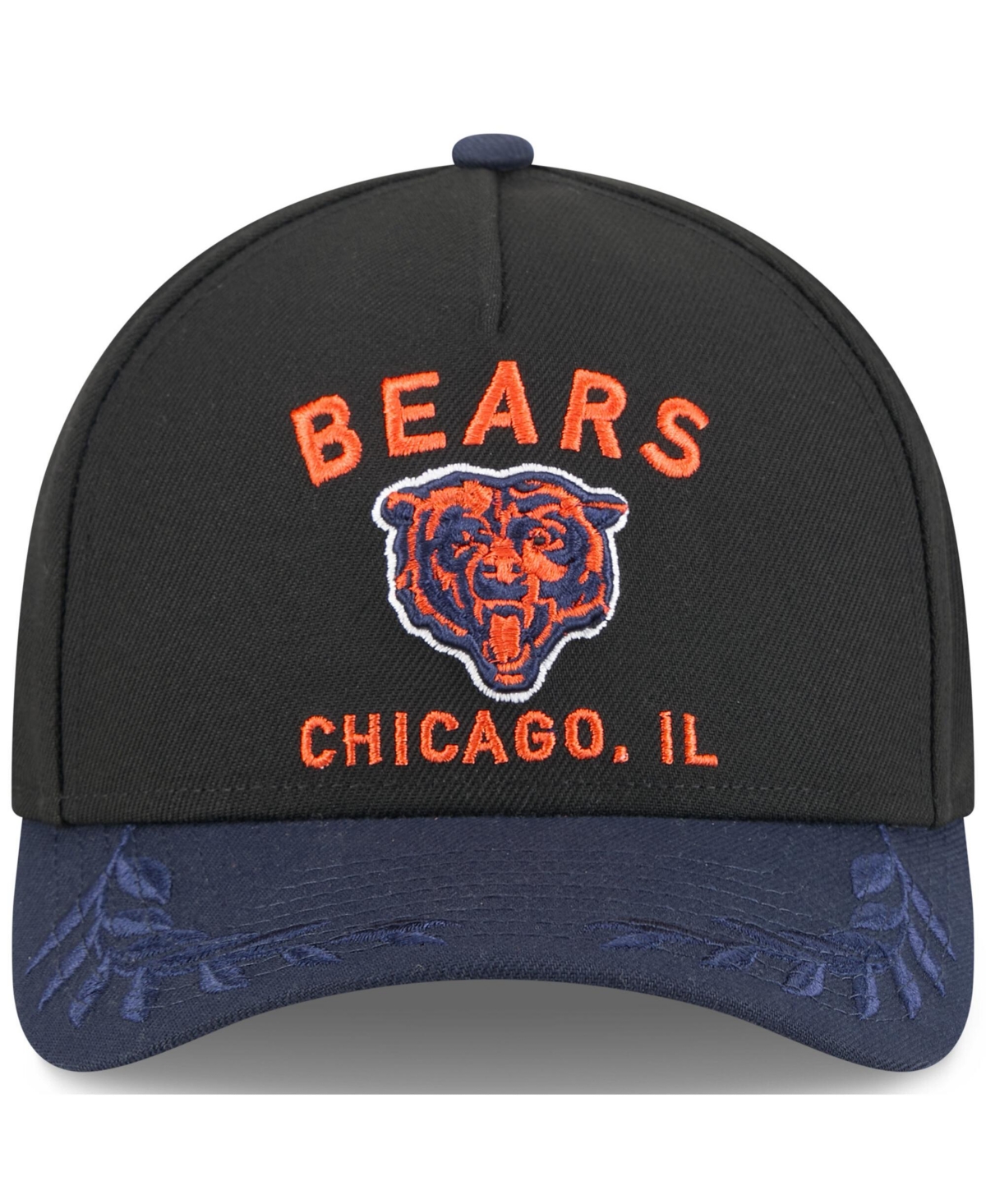 NEW ERA MEN'S BLACK/NAVY CHICAGO BEARS 2025 NFL DRAFT 9FORTY A-FRAME M-CROWN ADJUSTABLE HAT 