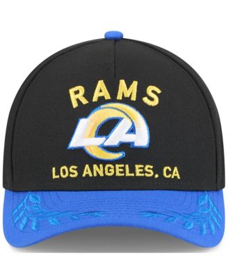 Men's Black/Royal Los Angeles Rams 2025 NFL Draft 9FORTY A-Frame M-Crown Adjustable Hat