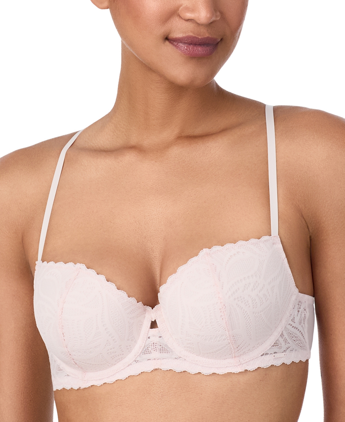 Women's Lace Deco Balconette Bra DK7555 - Cashmere