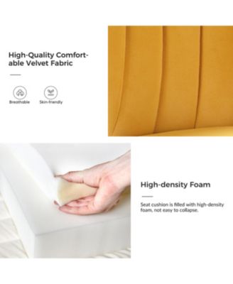 Set of 2  Polyester Velvet Modern Design, Upholstered  Milia Dining Chair