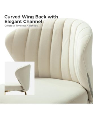 Set of 2  Polyester Velvet Modern Design, Upholstered  Milia Dining Chair