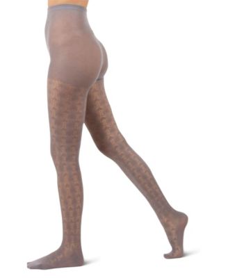 Women's Textured Cotton Rich inverted Crochet Fashion Tights MTF08952