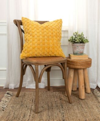 Modern Industrial Geometric Woven Decorative Pillow, 20" x 20"