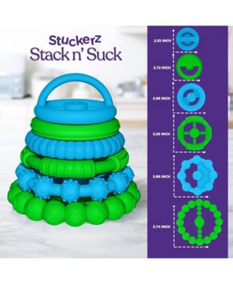 Toddler Stacking Silicone Stacking Toy – Premium Stacking Toys for Teething – Interactive and Fun Stacking Toys Made of Soft Silicone – Teeth Soothing 6-12 Month Toys Developmental Multicolor