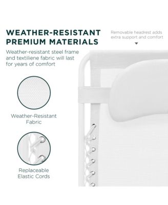 Oversized Zero Gravity Chair, Folding Outdoor Patio Recliner w/ Cup Holder