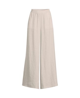 Women's Linen High Rise Palazzo Pants - Set Bottom