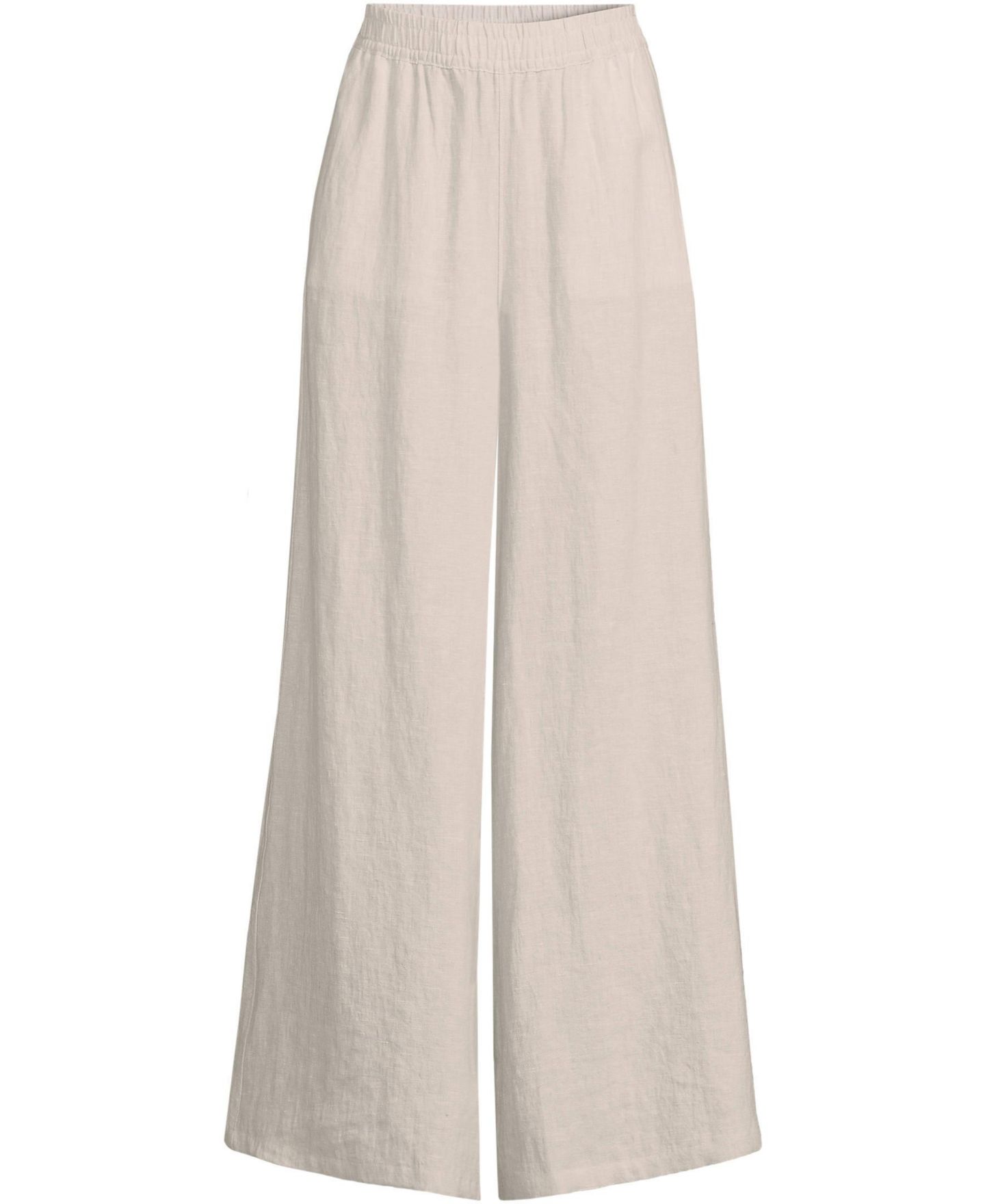 Женские комплекты Lands' End Linen High Rise Palazzo - Set Bottom, цвет: Шампань / Льняной — фото 3