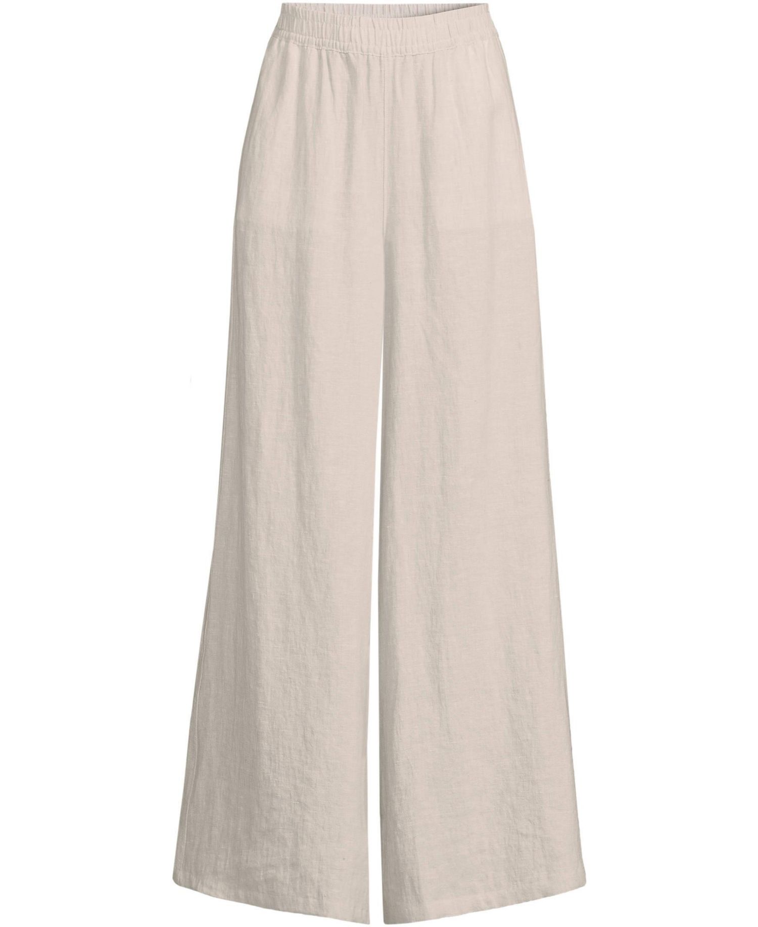 Women's Linen High Rise Palazzo Pants - Set Bottom