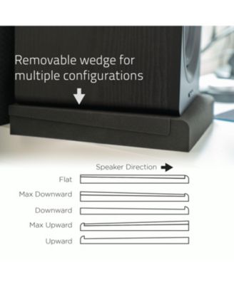 High Density Acoustic Foam Isolation Pads for Bookshelf Speakers and Studio Monitors, 10" x 7.5", Improved Sound, Vibration Damping, Multiple Listening Angles - Pair (SP05)
