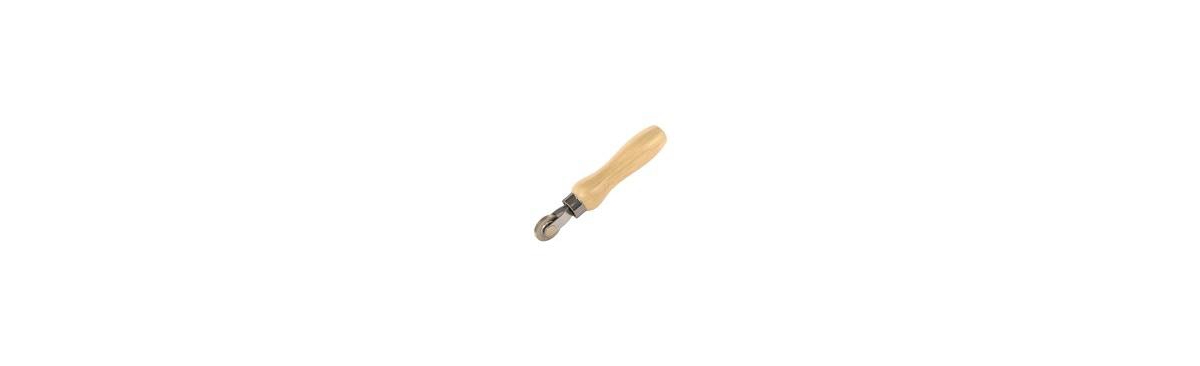 19-178 Corner Saw Roller - Silver with wood handle