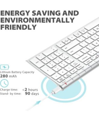 GK03 Wireless Keyboard and Mouse Combo - 2.4G Portable Wireless Keyboard Mouse, Rechargeable Ergonomic Design