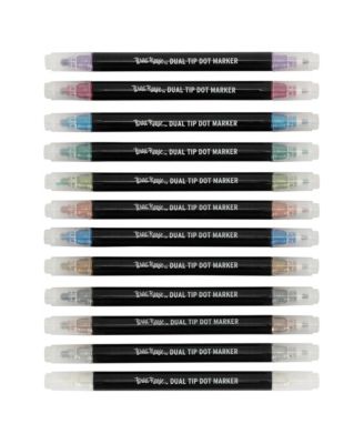 Dual Tip Markers: 12pc - Dot Metallic