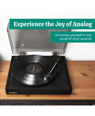 Montrose 2-Speed Belt-Drive Turntable with Audio-Technica Stylus & Built-in Preamp – Vinyl Record Player (RR35)