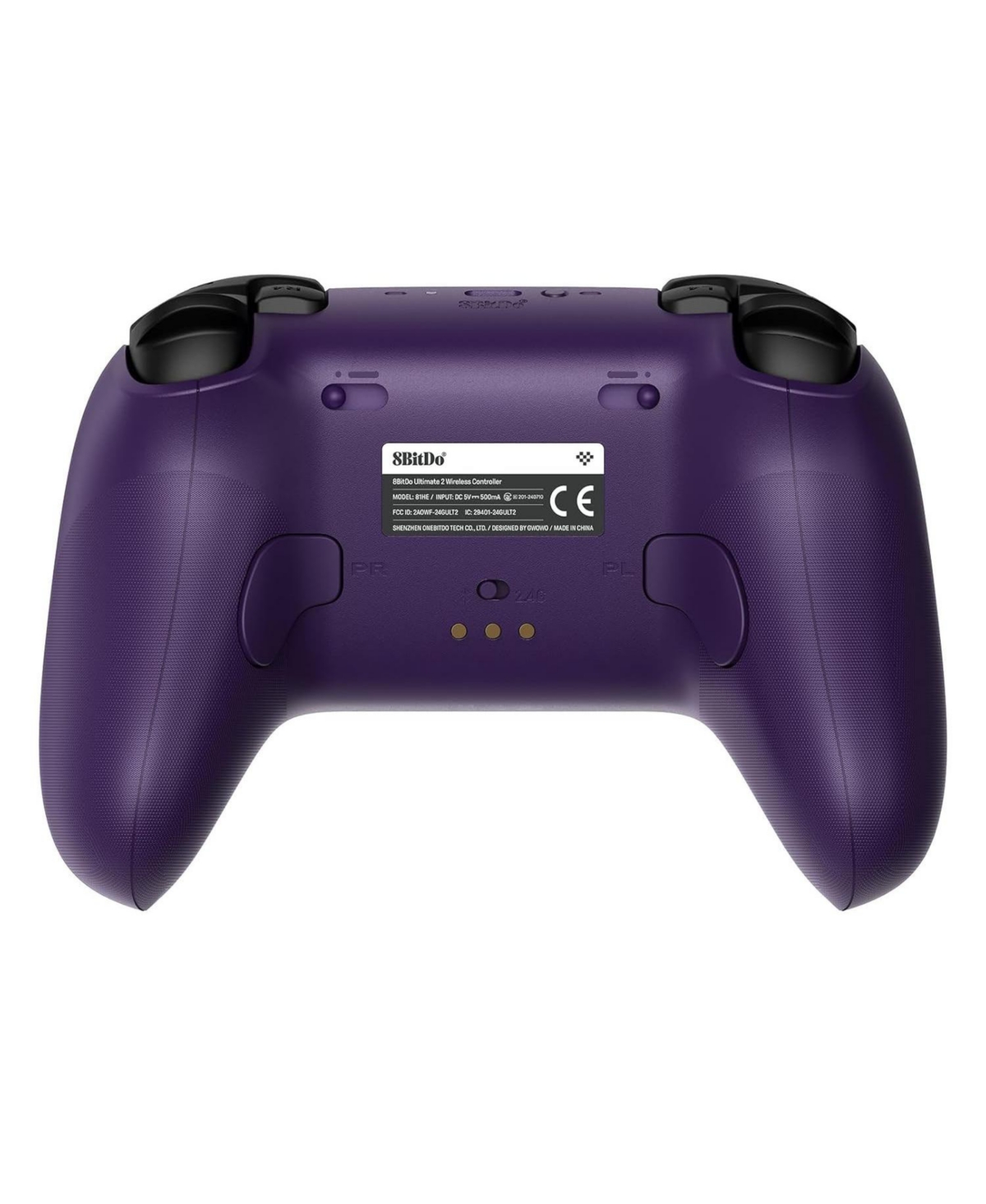 8BitDo Ultimate 2 Bluetooth Wireless Controller with Hall Effect Triggers, Tmr Joysticks and Integrated Charging Dock - Purple - 81HE03