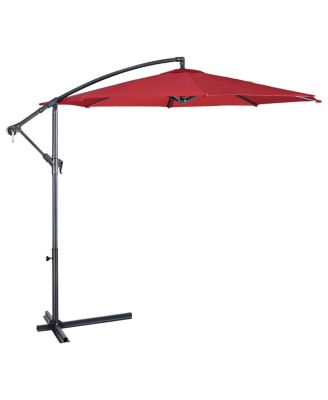 10' Hanging Umbrella Outdoor Patio Market Banana Umbrella Offset