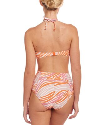Women's Zebra Print Bandeau Bikini Swimsuit Top Bra Sizing