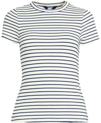Women's Drapey Rib Fitted Short Sleeve Mini T-Shirt