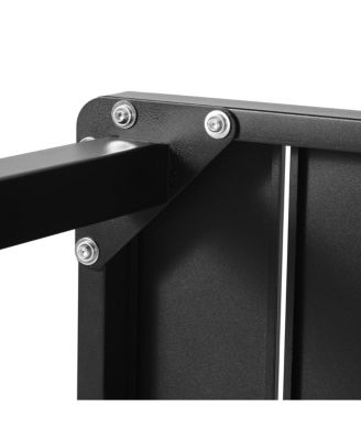 59" Iron Metal Outdoor Rectangular Patio Dining Table For 6