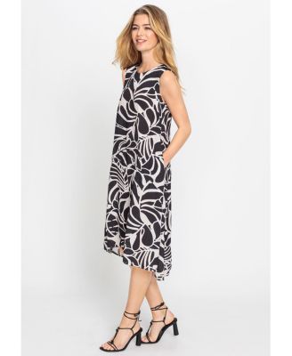 Women's Sleeveless Printed A-Line Dress