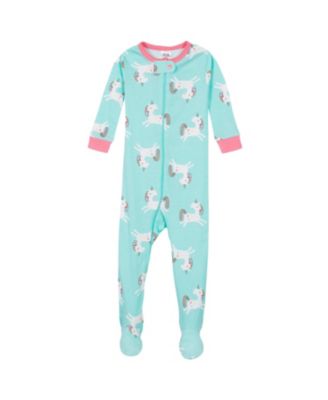 Baby Girls 4-Pack Snug Fit Footed Cotton Pajamas, Dreams & Rainbows, 24 Months