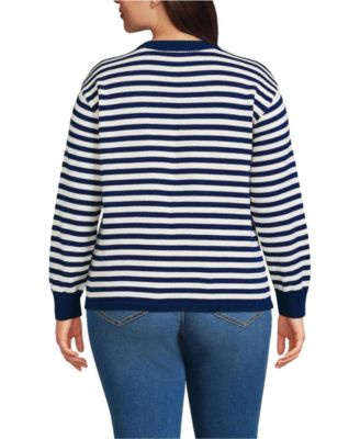 Plus Size Drifter Jacquard Crew Neck Sweater