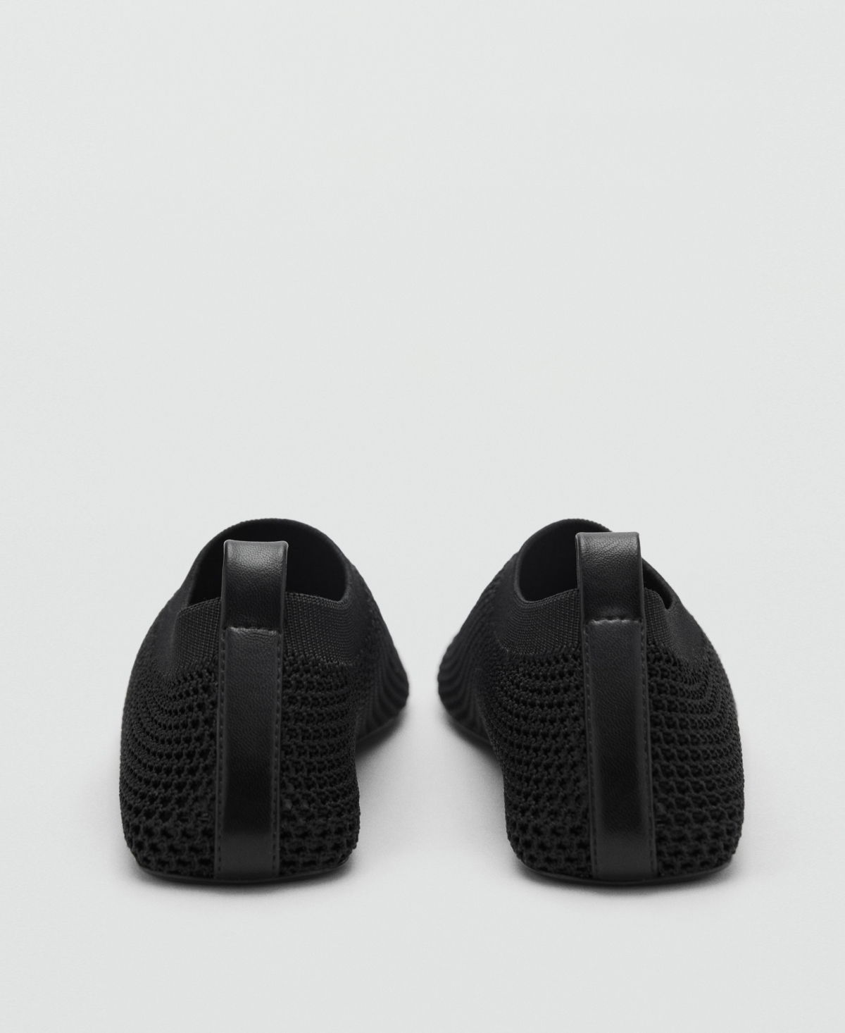 Mango Soft Mesh Shoe Black In Black