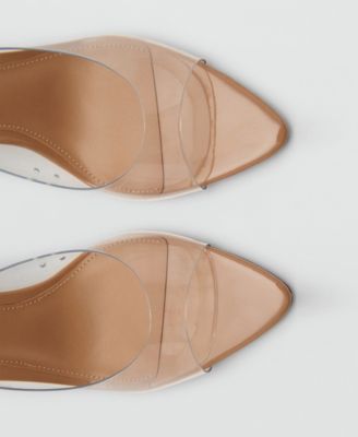 Women's Vinyl Panel Heeled Shoes