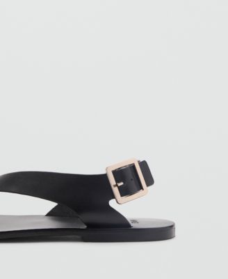 Women's Cross Strap Leather Sandals