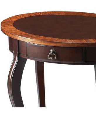 Wood Oval Coffee Table with Drawer and Shelf for Storage and Display