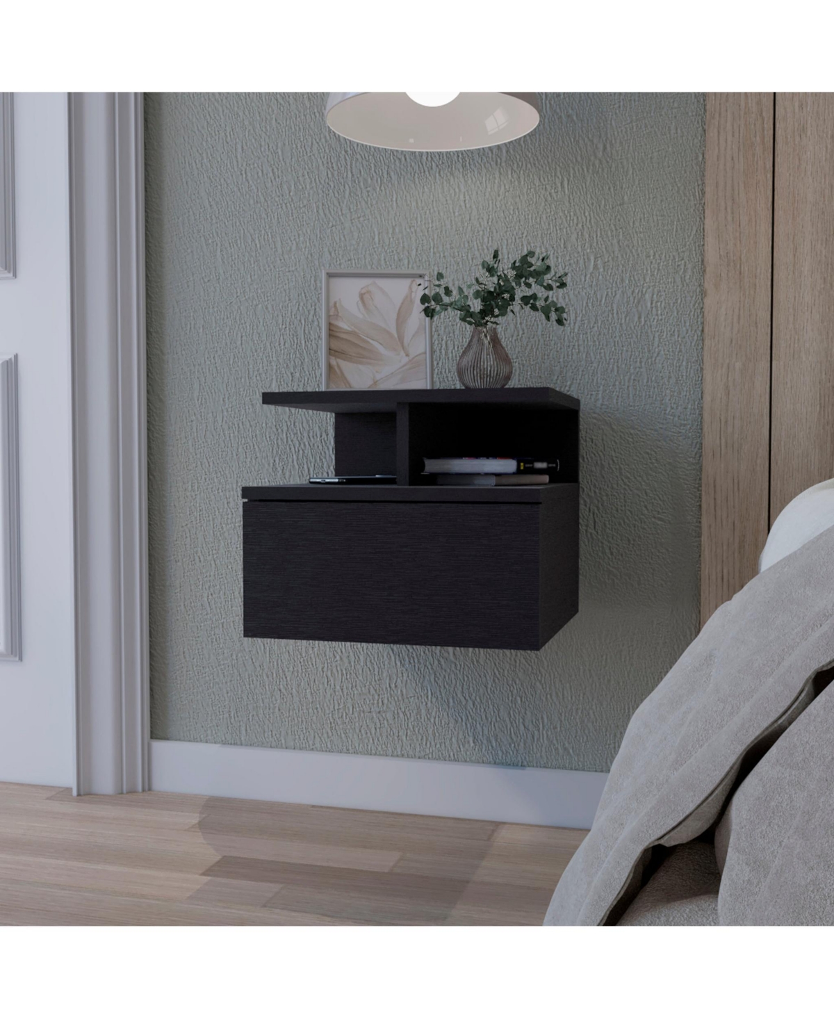 1-Drawer Nightstand with Integrated Tech Features
