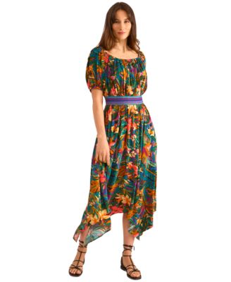 Women's Printed Off-The-Shoulder Dress