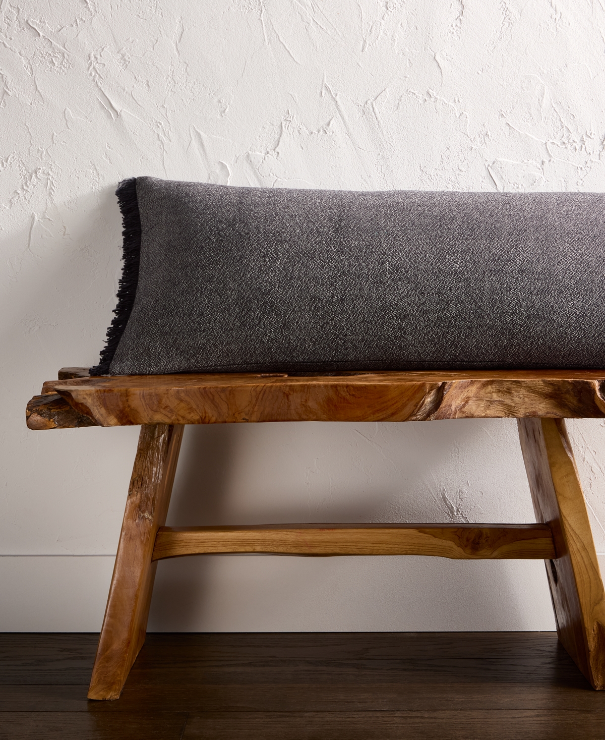 Oake Fringe Lumbar Decorative Pillow, 14" X 36", Exclusively At Macy's