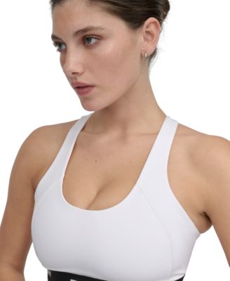 Women's Logo-Band Scoop-Neck Racerback Sports Bra