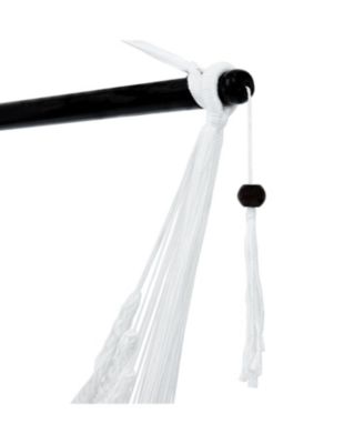 Caribbean Style Extra Large Hanging Rope Hammock Chair Swing for Backyard and Patio